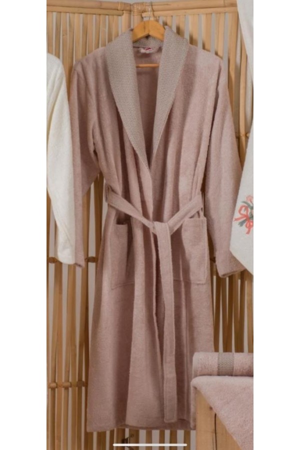 Nevresim Dünyası Bambu Tek Bornoz Bej