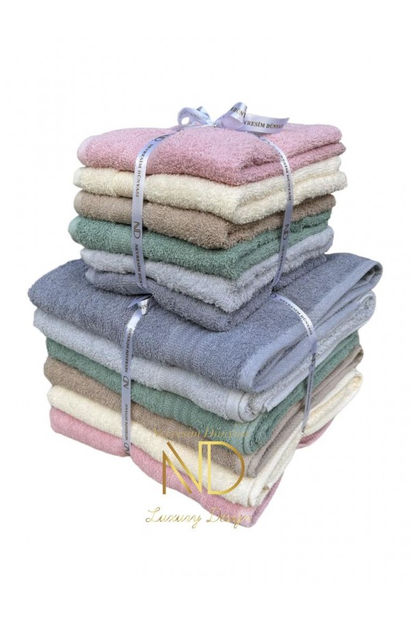 NEVRESİM DÜNYASI KOLEKSİYON 6LI 100x150/50x90 HAVLU SETİ