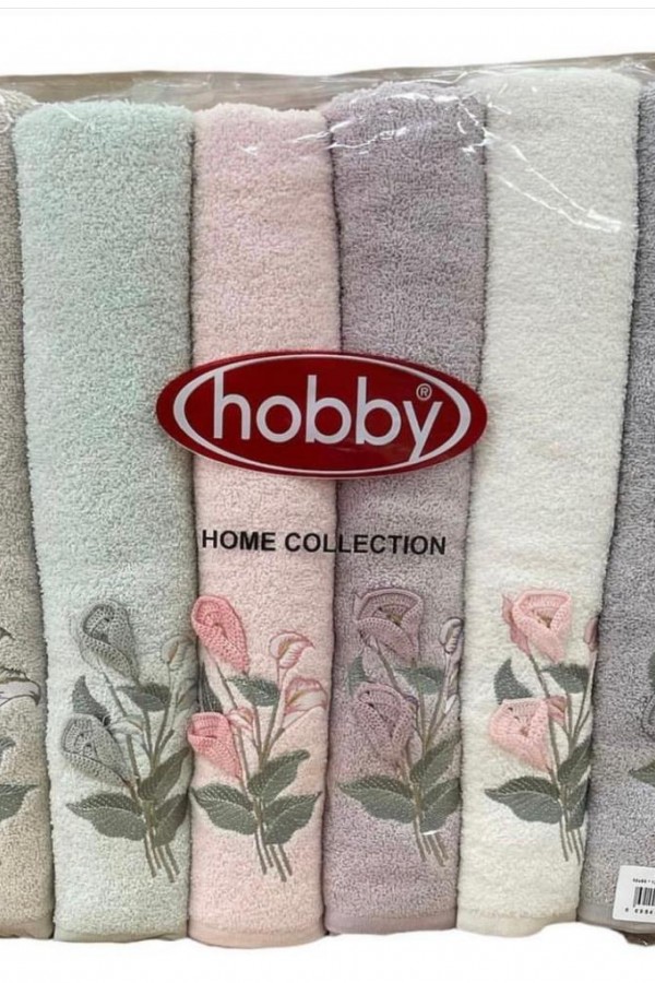 Hobby 50x85cm 12'li Nakışlı Havlu Lily Hobby 50x85cm 12'li Nakışlı Havlu Lily