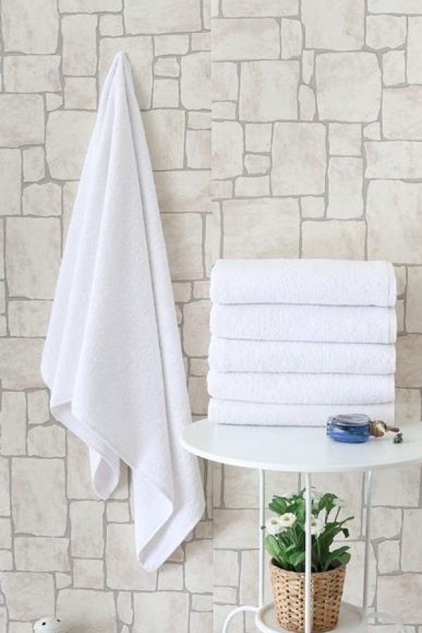 Nevresim Dünyası Otel Tipi 70x140 Banyo Havlusu Beyaz