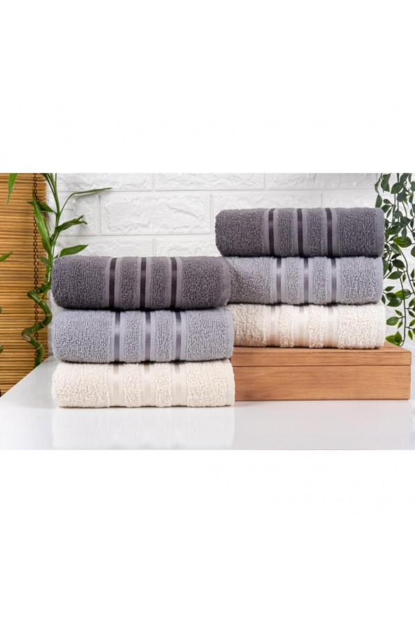 Nevresim Dünyası Pamuk 3'lü Havlu Seti Gri (ND)