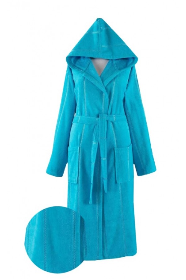 Nevresim Dünyası Pamuklu Tek Bornoz Turkuaz