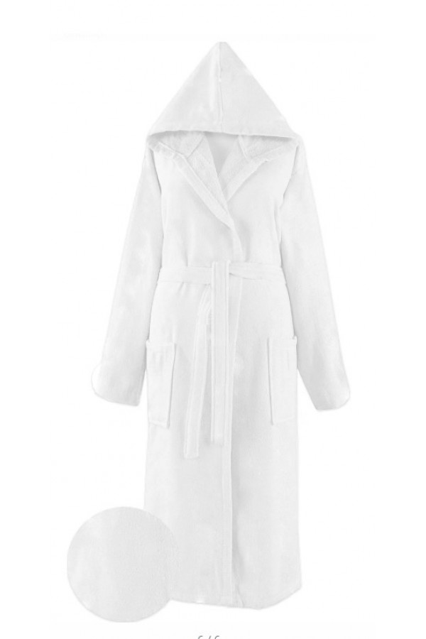 Nevresim Dünyası Pamuklu Tek Bornoz Beyaz