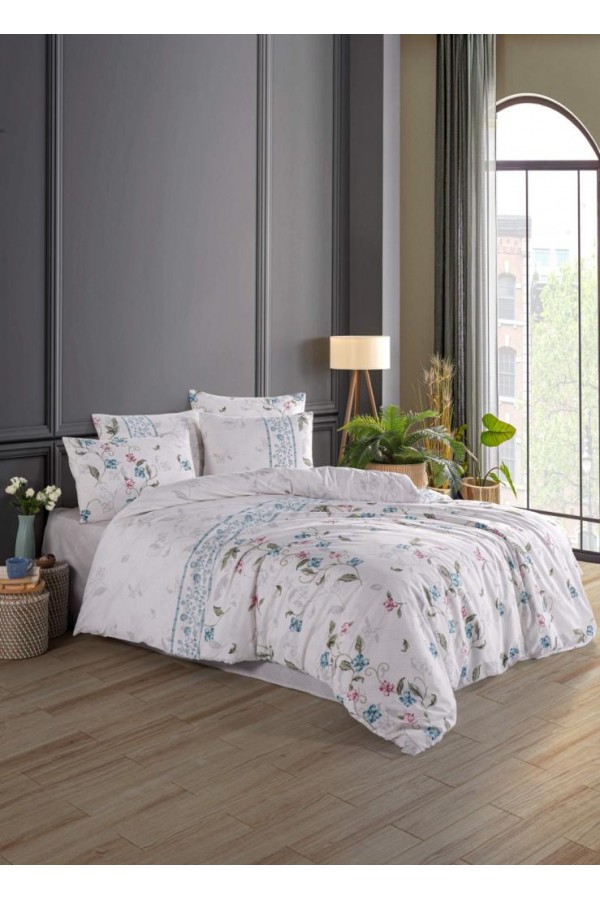 Nevresim Dünyası Ranforce Çift Kişilik Nevresim Takımı Sare