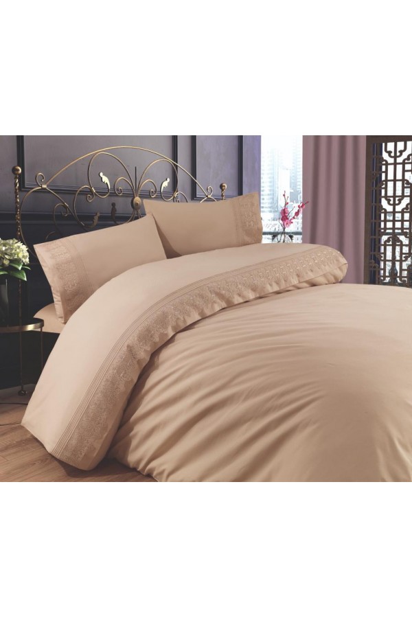 Anna Karina Brode Ranforce Çift Kişilik Nevresim Takımı Lotus Cappucino Anna Karina Brode Ranforce Çift Kişilik Nevresim Takımı Lotus Cappucino