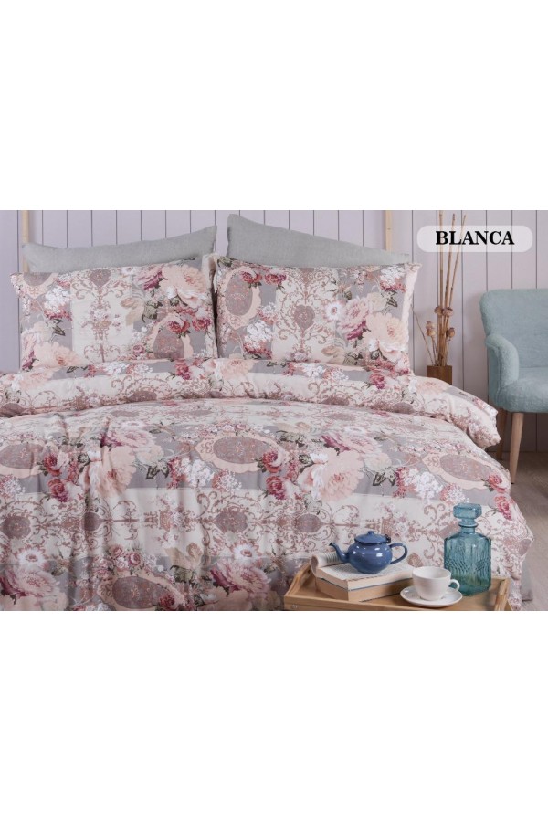 Nevresim Dünyası Ranforce Çift Kişilik Nevresim Takımı Blanca