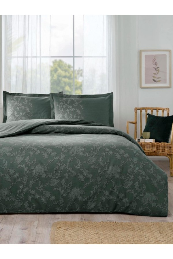 Özdilek Çift Kişilik Ranforce Nevresim Takımı Barocco Yeşil