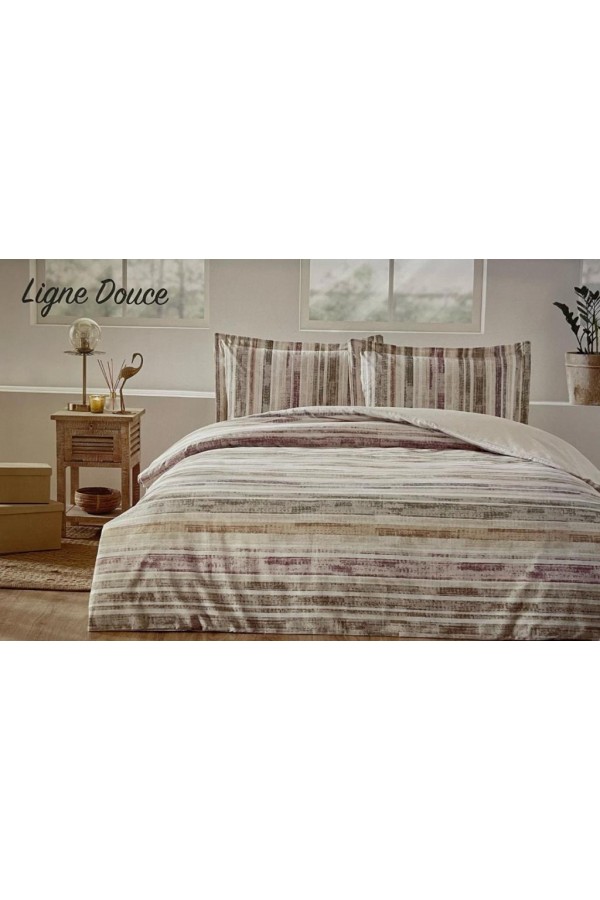 Özdilek Çift Kişilik Ranforce Nevresim Takımı Ligne Douce Krem