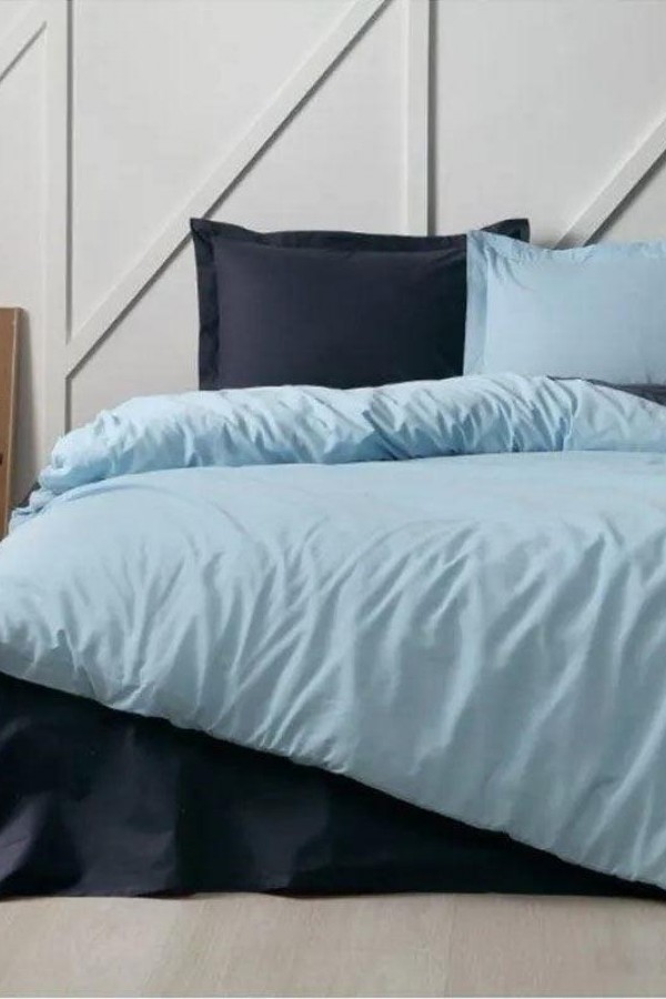 Özdilek Çift Kişilik Ranforce Nevresim Takımı Colormix Aqua Lacivert