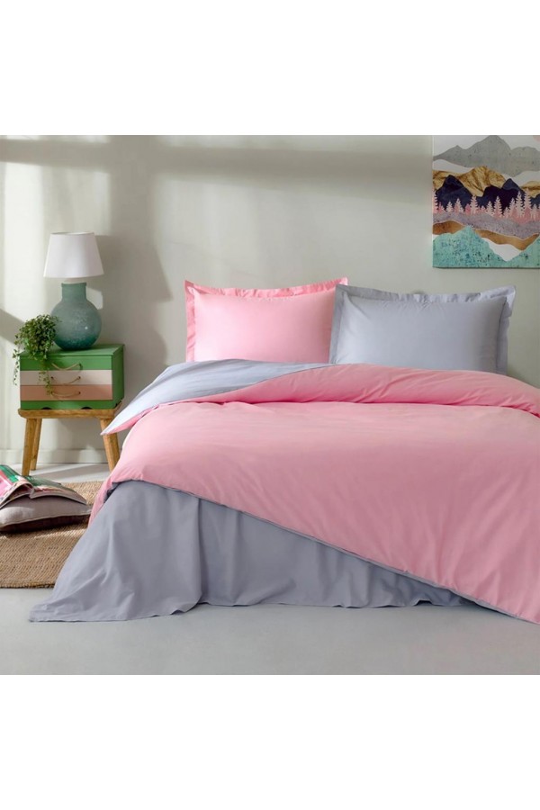 Özdilek Çift Kişilik Ranforce Nevresim Takımı Colormix Pembe Gri Özdilek Çift Kişilik Ranforce Nevresim Takımı Colormix Pembe Gri
