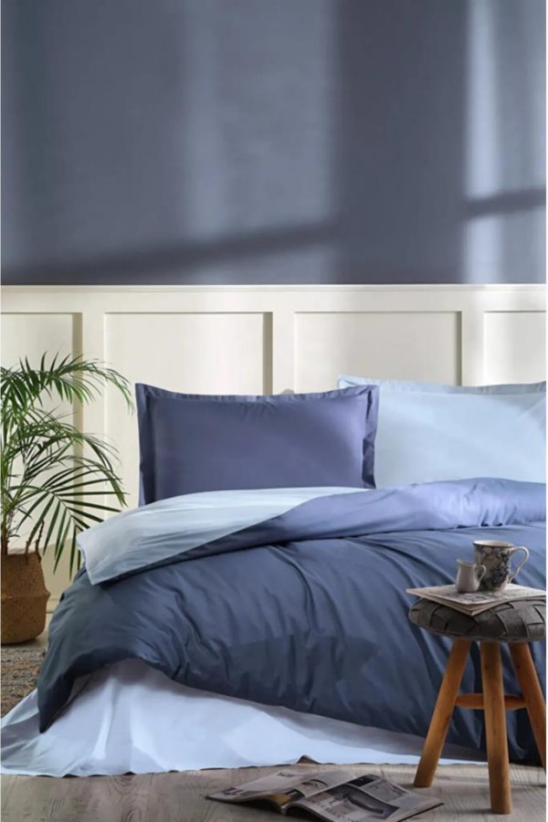 Özdilek Çift Kişilik Ranforce Nevresim Takımı Colourist İndigo Gökmavisi Özdilek Çift Kişilik Ranforce Nevresim Takımı Colourist İndigo Gökmavisi