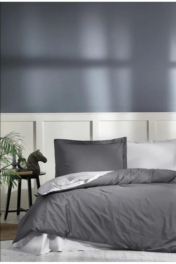 Özdilek Çift Kişilik Ranforce Nevresim Takımı Colourist Gümüş Antrasit Özdilek Çift Kişilik Ranforce Nevresim Takımı Colourist Gümüş Antrasit