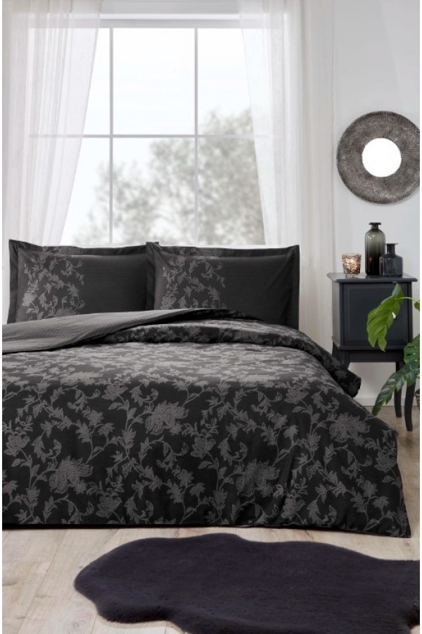 Özdilek Çift Kişilik Ranforce Nevresim Takımı Barocco Antrasit