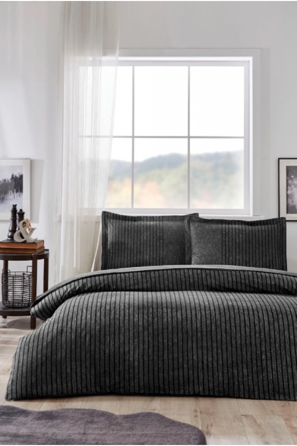 Özdilek Maskülen Çift Kişilik Nevresim Takımı Noil Antrasit