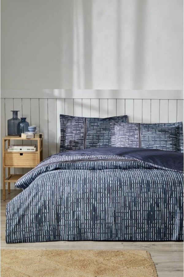 Özdilek Maskülen Çift Kişilik Nevresim Takımı Modra Mavi