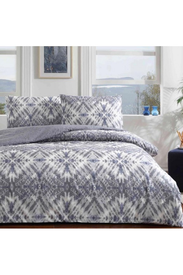 Taç Çift Kişilik Ranforce Nevresim Takımı Maviş Lacivert