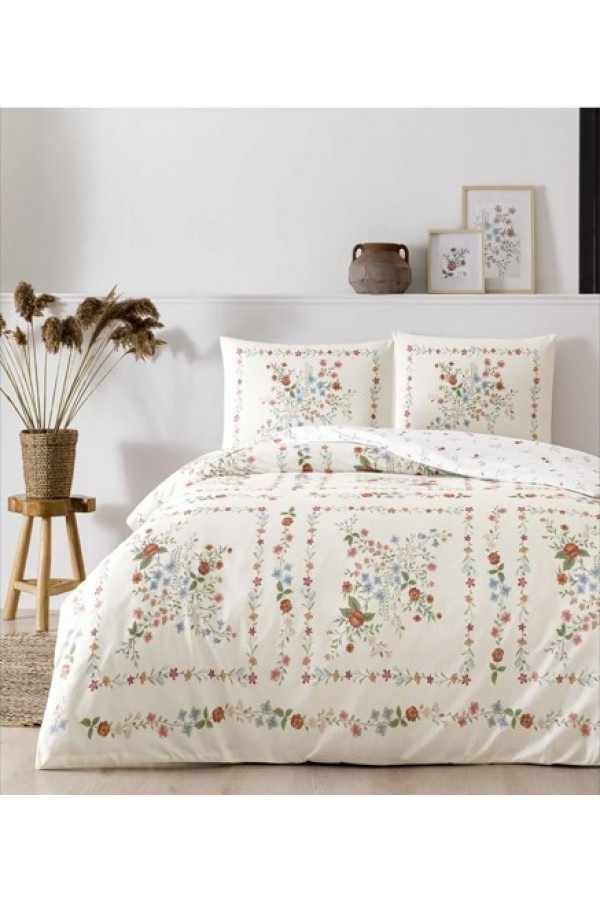 Taç Çift Kişilik Ranforce Nevresim Takımı Hilarie Pembe