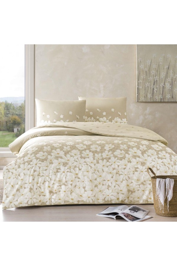 Taç Çift Kişilik Ranforce Nevresim Takımı April Bej