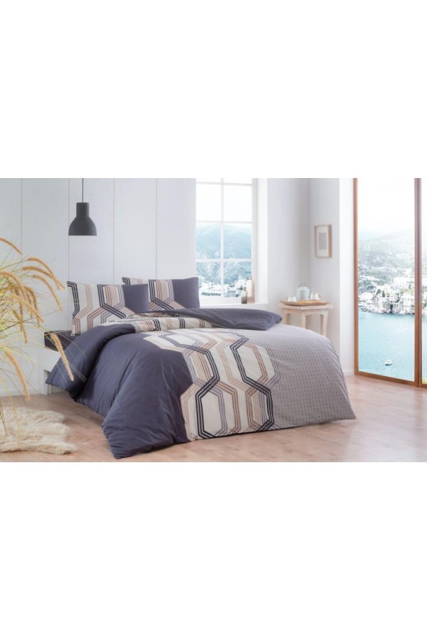 Taç Çift Kişilik Ranforce Nevresim Takımı Vesper Kahve