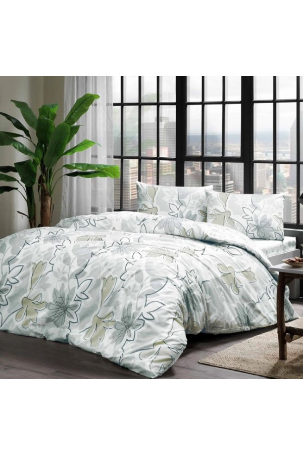 Taç Çift Kişilik Ranforce Nevresim Takımı Jamie Gri