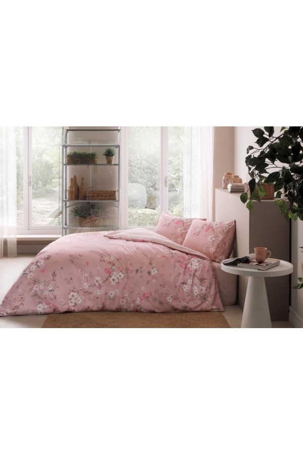 Taç Çift Kişilik Ranforce Nevresim Takımı Julian Pembe