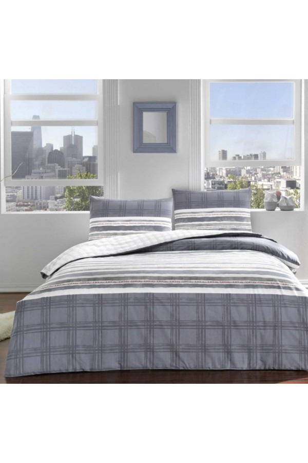 Taç Çift Kişilik Ranforce Nevresim Takımı Sidra Lacivert