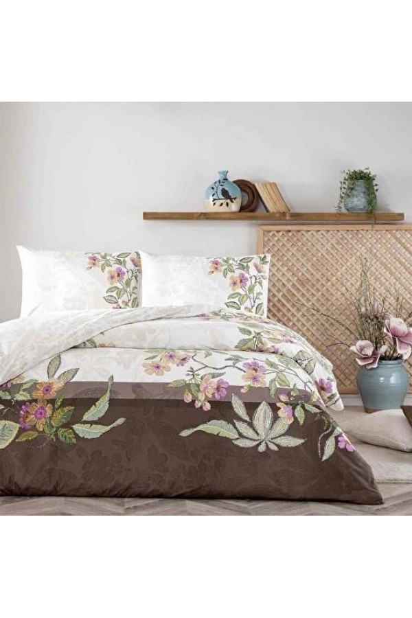 Taç Çift Kişilik Ranforce Nevresim Takımı Judy Pembe