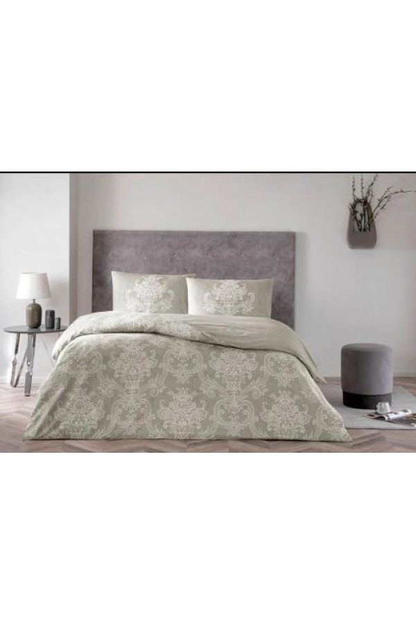 Taç Çift Kişilik Ranforce Nevresim Takımı Chevy Gri