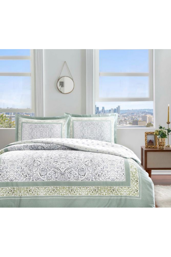 Taç Çift Kişilik Saten Nevresim Takımı Hamlet İndigo