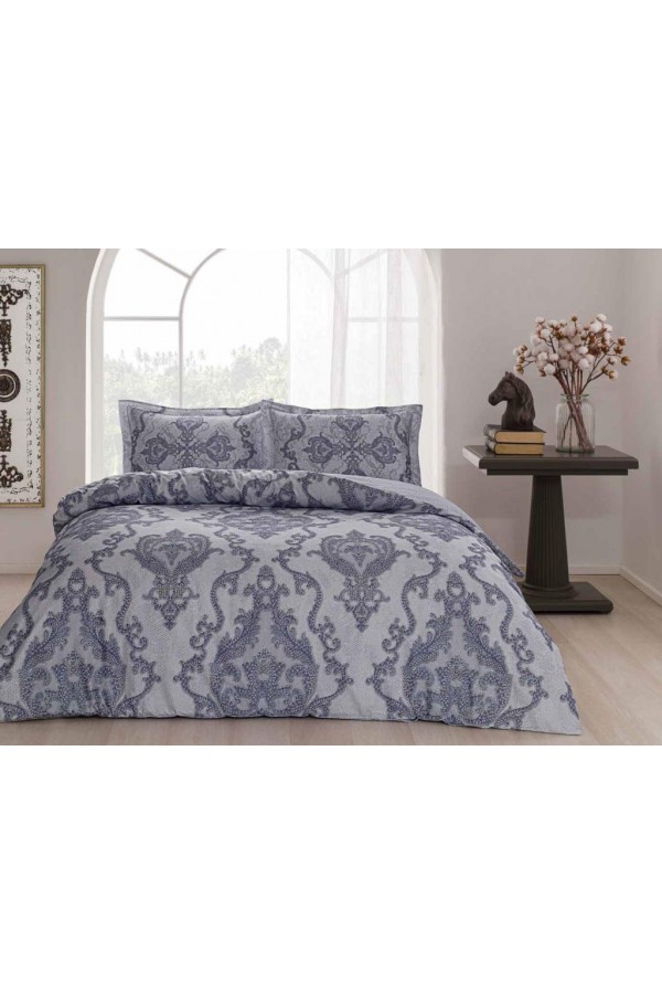 Taç Çift Kişilik Saten Nevresim Takımı Selby Mor Taç Çift Kişilik Saten Nevresim Takımı Selby Mor