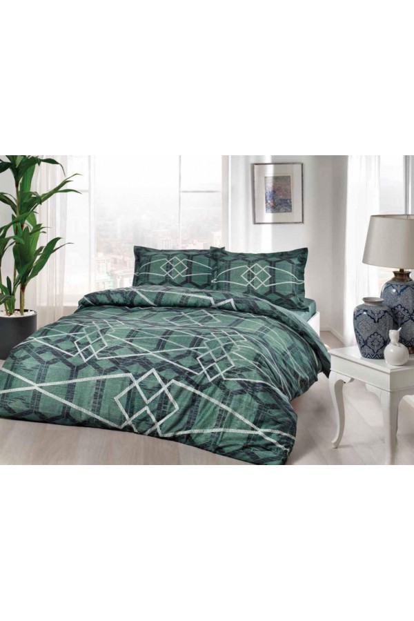 Taç Çift Kişilik Saten Nevresim Takımı Nova Yeşil Taç Çift Kişilik Saten Nevresim Takımı Nova Yeşil