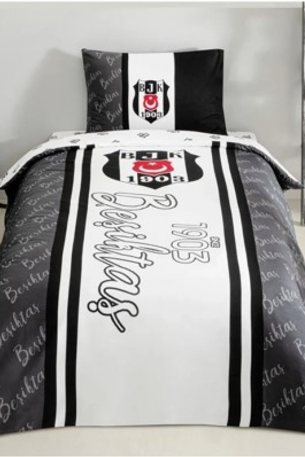 Taç Lisanslı Beşiktaş 1903 Glow Tek Kişilik Nevresim Takımı Taç Lisanslı Beşiktaş 1903 Glow Tek Kişilik Nevresim Takımı