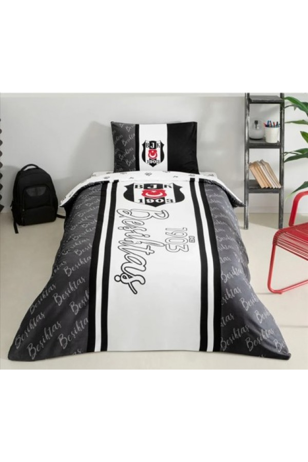 Taç Lisanslı Beşiktaş 1903 Glow Tek Kişilik Nevresim Takımı Taç Lisanslı Beşiktaş 1903 Glow Tek Kişilik Nevresim Takımı
