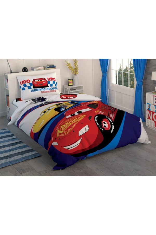 Taç Lisanslı Disney Cars Race Tek Kişilik Nevresim Takımı Taç Lisanslı Disney Cars Race Tek Kişilik Nevresim Takımı