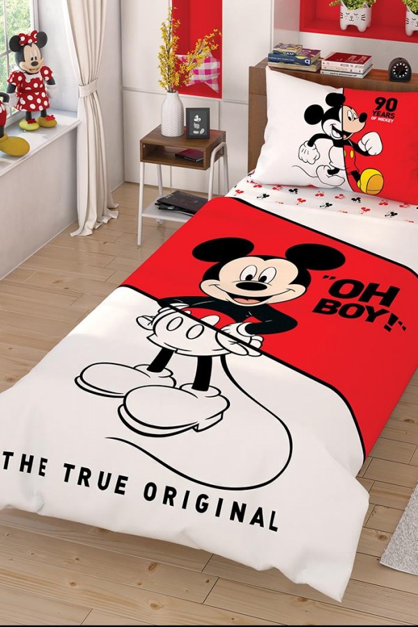 Taç Lisanslı Mickey Çek Canlandır Tek Kişilik Nevresim Takımı Taç Lisanslı Mickey Çek Canlandır Tek Kişilik Nevresim Takımı