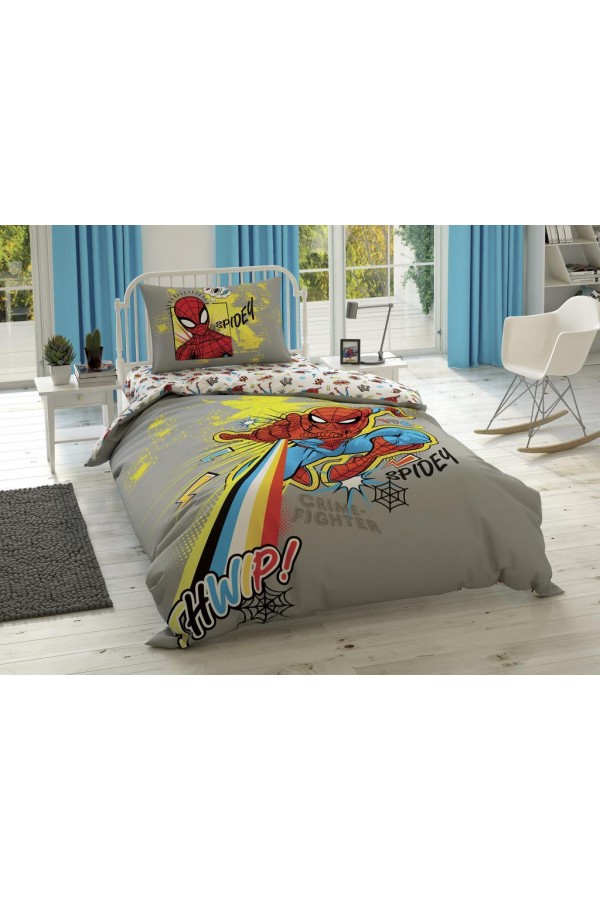 Taç Lisanslı Spiderman Power Tek Kişilik Nevresim Takımı Taç Lisanslı Spiderman Power Tek Kişilik Nevresim Takımı