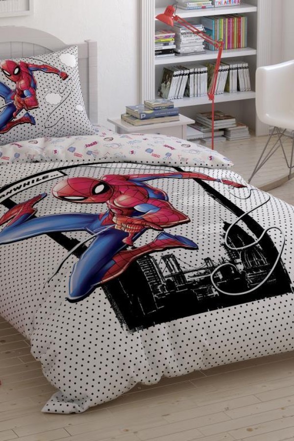 Taç Lisanslı Spiderman Cloudy Tek Kişilik Nevresim Takımı Taç Lisanslı Spiderman Cloudy Tek Kişilik Nevresim Takımı