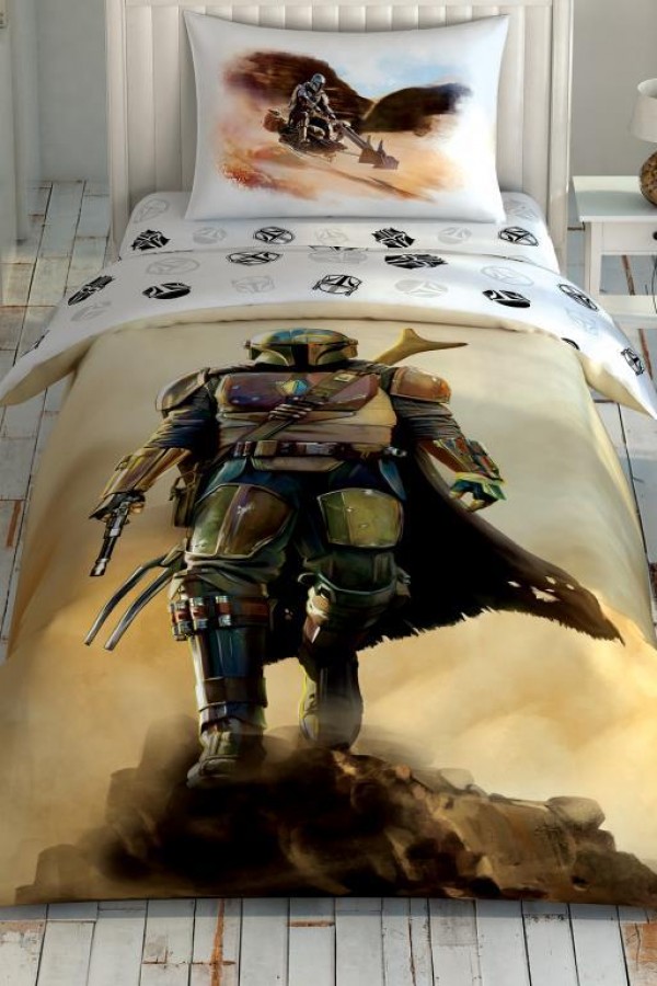 Taç Lisanslı Tek Kişilik Nevresim Takımı Star Wars Mandalorian Dust Cloud Taç Lisanslı Tek Kişilik Nevresim Takımı Star Wars Mandalorian Dust Cloud