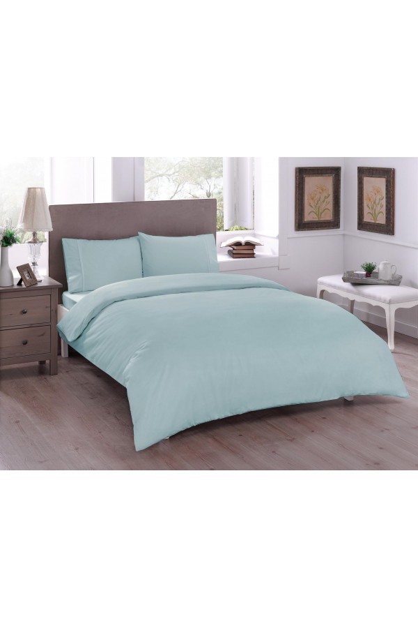 Taç Ranforce Çift Kişilik Nevresim Takımı Basic Mint Taç Ranforce Çift Kişilik Nevresim Takımı Basic Mint