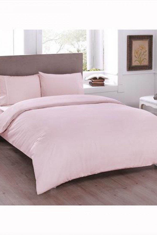 Taç Ranforce Çift Kişilik Nevresim Takımı Basic Açık Pembe Taç Ranforce Çift Kişilik Nevresim Takımı Basic Açık Pembe