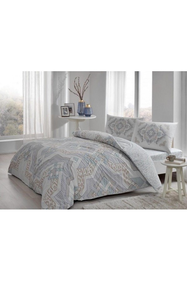 Taç Ranforce Tek Kişilik Nevresim Takımı Elanor Kahve Taç Ranforce Tek Kişilik Nevresim Takımı Elanor Kahve