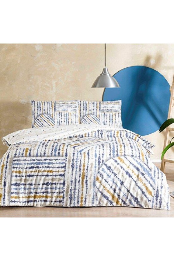 Taç Ranforce Tek Kişilik Nevresim Takımı Cosmo Mavi Taç Ranforce Tek Kişilik Nevresim Takımı Cosmo Mavi