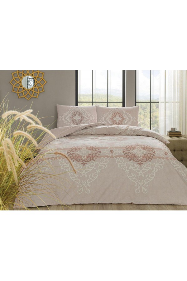 Taç Ranforce Tek Kişilik Nevresim Takımı Ellie Cappuccino Taç Ranforce Tek Kişilik Nevresim Takımı Ellie Cappuccino